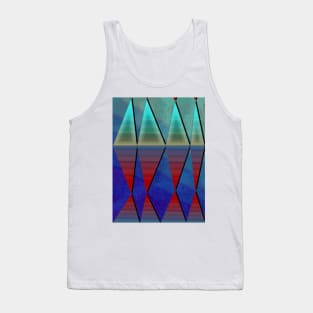 Geometric platforms floating in the blue sky Tank Top